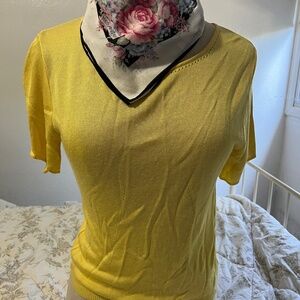 VIntage CHristian Dior summer yellow top.